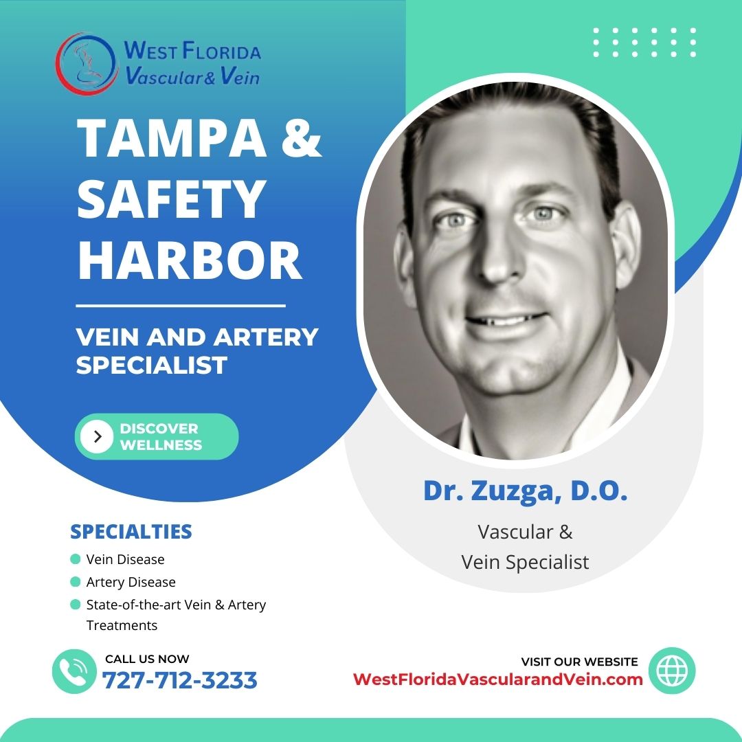 West florida vascular and Vein Safety Harbor and tampa Florida Dr. Zuzga